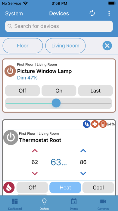 HomeSeer Mobile Screenshot