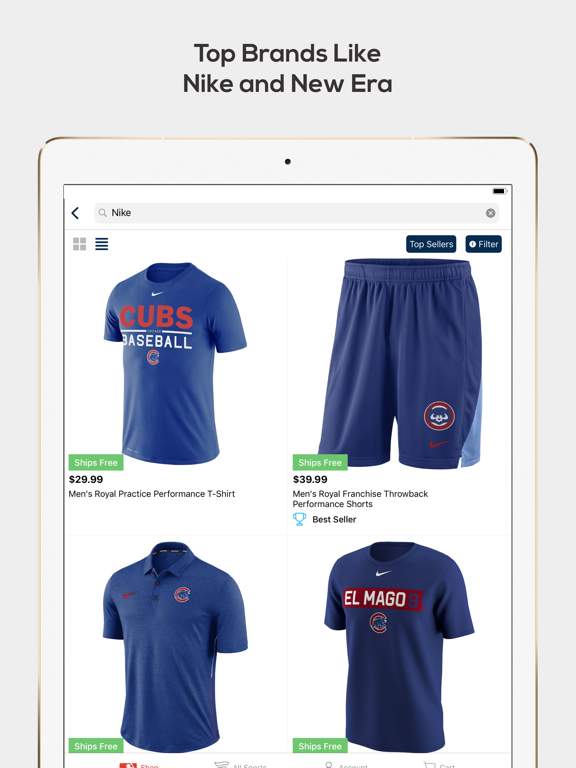 Fanatics MLB Shop iPad screenshot 3 - Sports app
