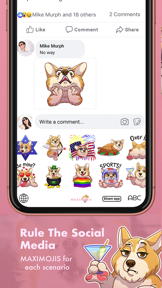 MaxiMojis - Corgi dog stickers screenshot