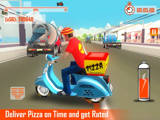 Screenshot #4 pour Pizza Delivery Bike Rider