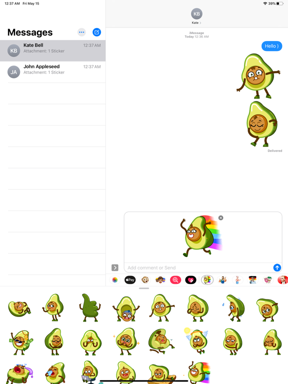 Screenshot #5 pour Funny Avocado Animated Sticker