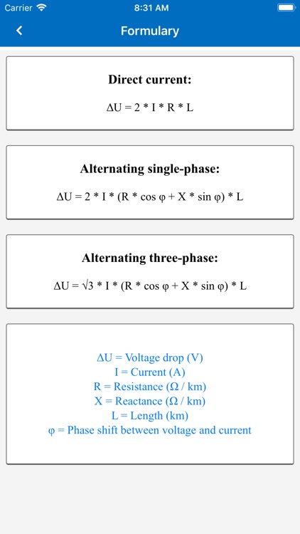Electrical Calculations PRO screenshot-4