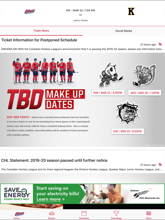Screenshot #5 pour Oshawa Generals Official App