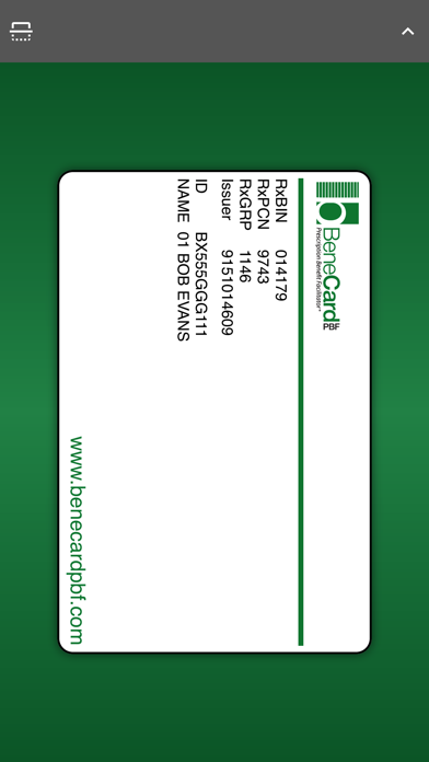 BeneCard PBF Screenshot