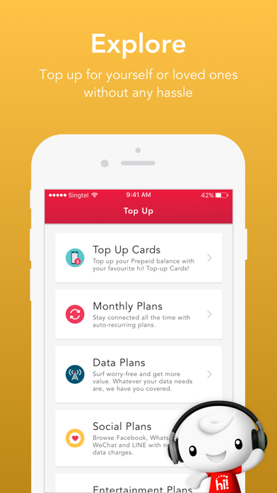 Singtel Prepaid hi!Appのおすすめ画像2