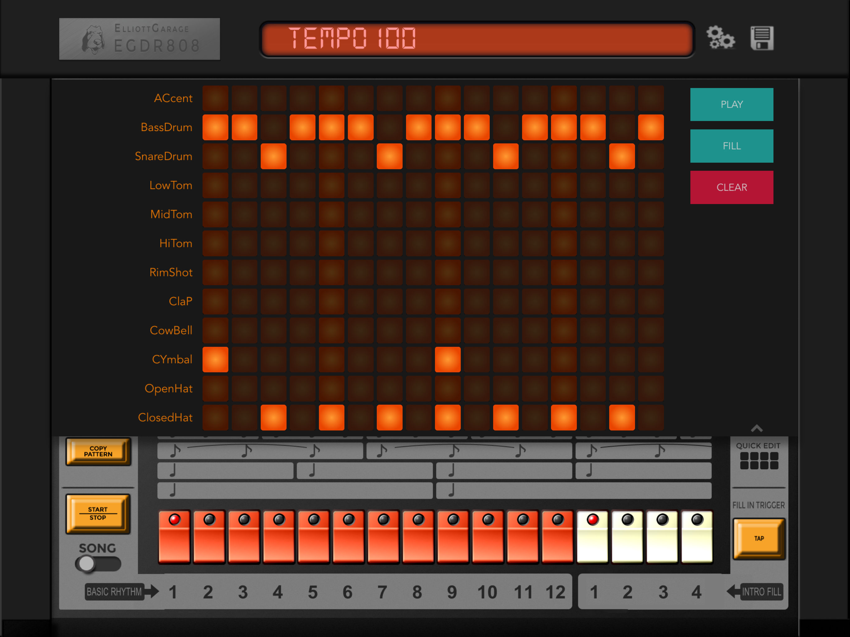 EGDR808 Drum Machine lite
