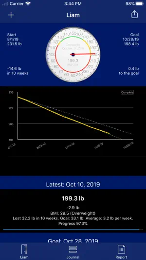 Weight screenshot 2