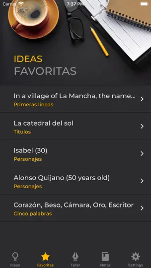 Captura de pantalla de IDeas Para Escribir en iPhone 6