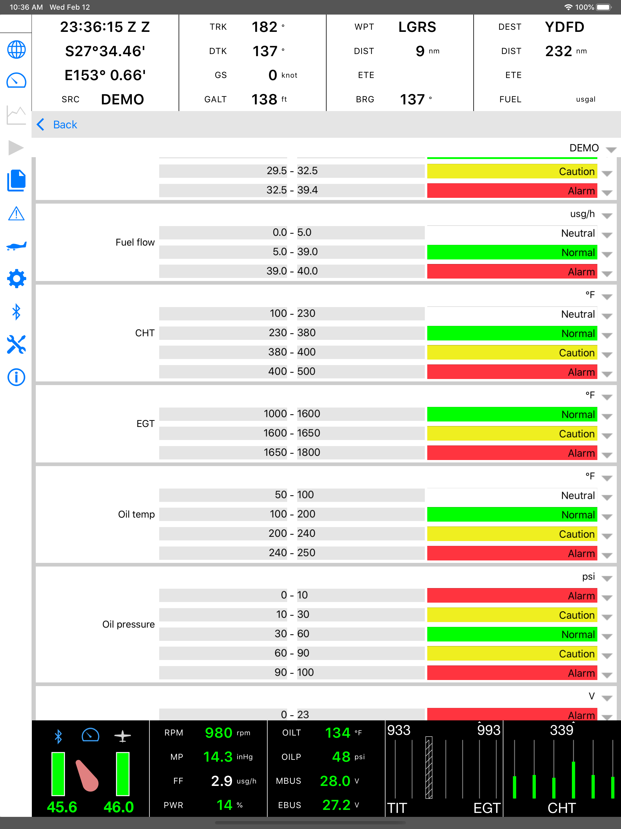BlueMAX Aircraft Monitor
