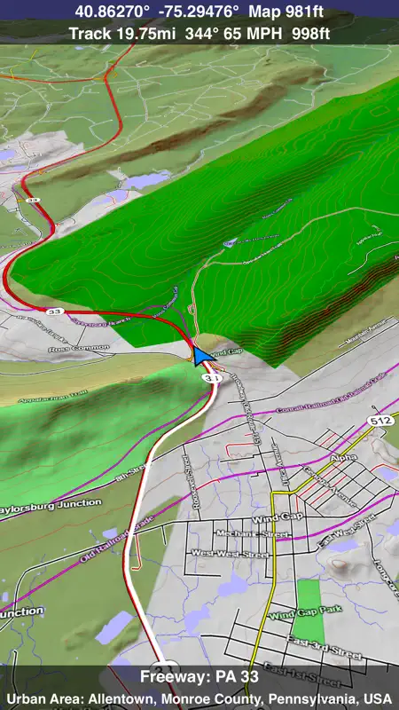 Scenic Map Eastern USA screenshot 3 of 5