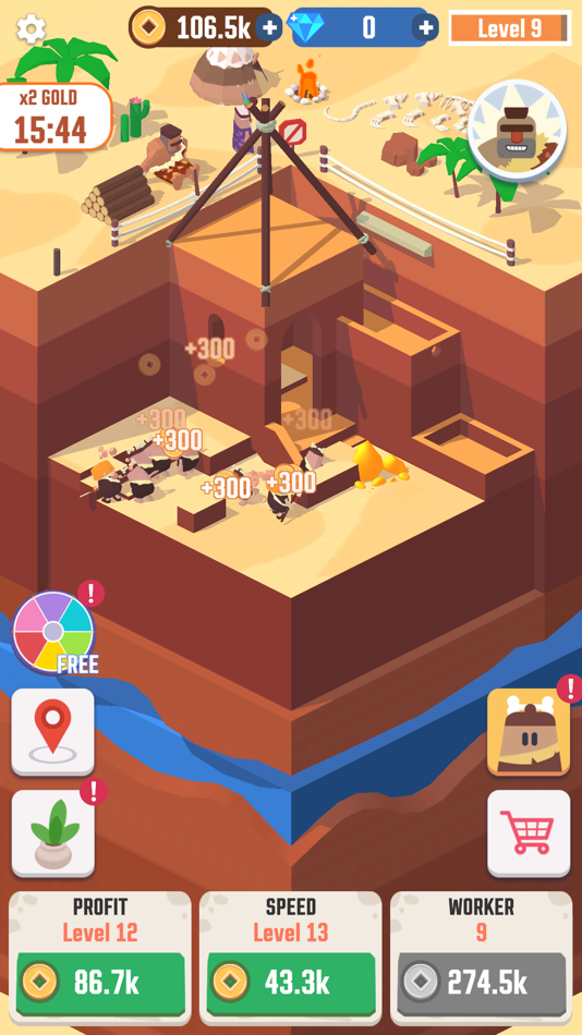 #2. Idle Digging (iOS) Bởi: Zplay (Beijing) Info. Tech. Co.,Ltd.