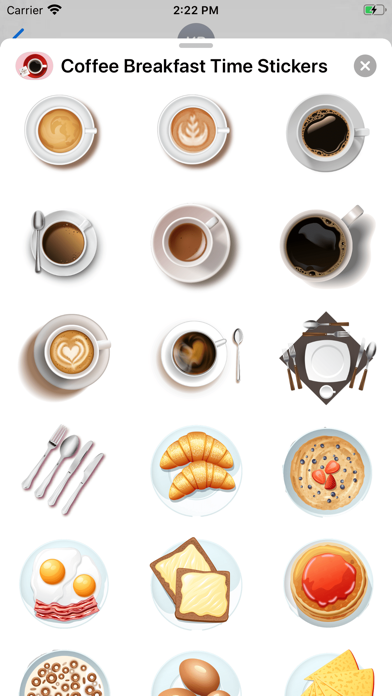 Coffee Breakfast Time Stickers screenshot 3