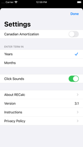 RECalc Pro screenshot
