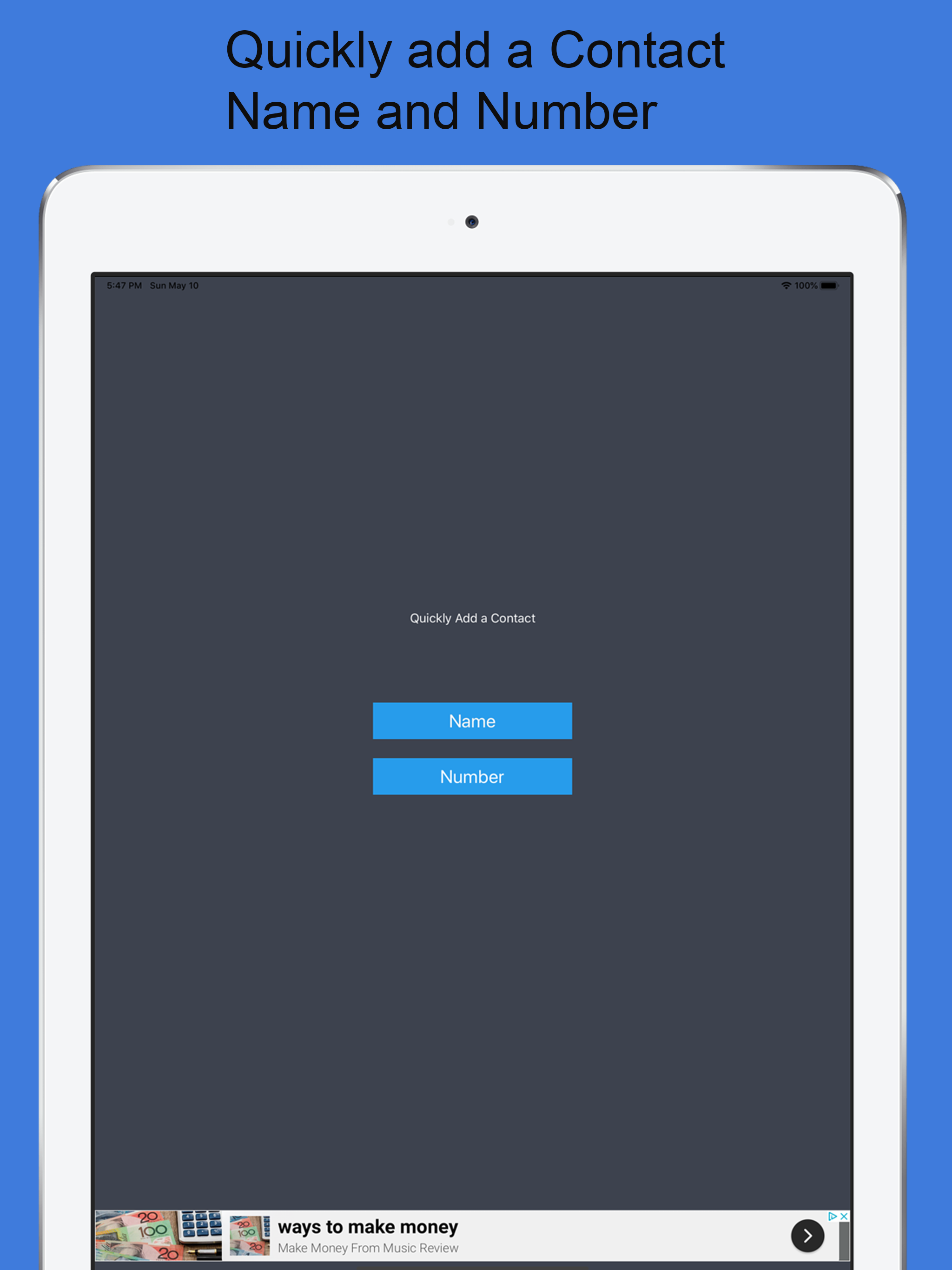 Add a Contact Quickly