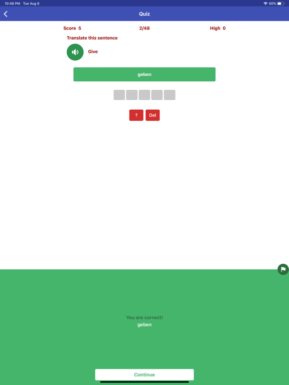 Learn German Daily iPad screenshot 8 - Education app