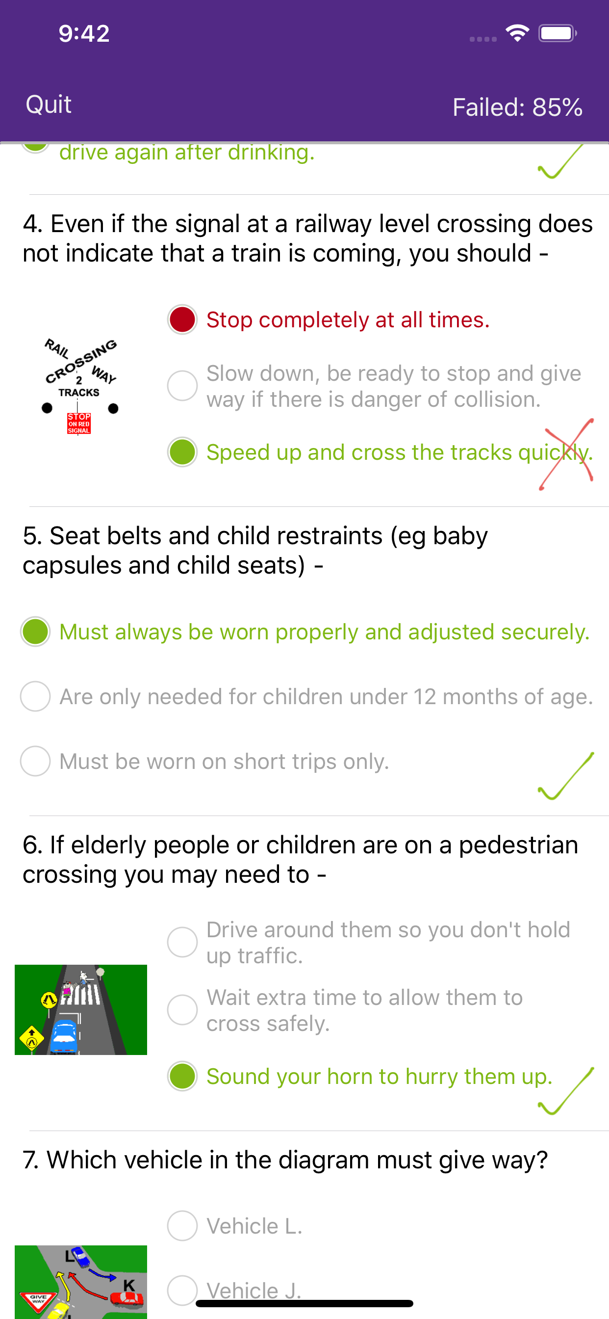 Learner driver knowledge ACT screenshot 3