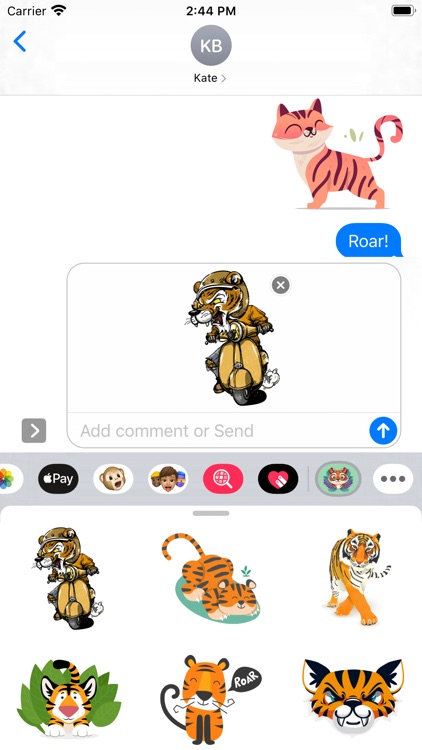 Cute Tiger Roar Stickers
