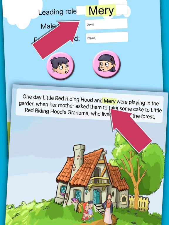 Little red riding hood tale iPad screenshot