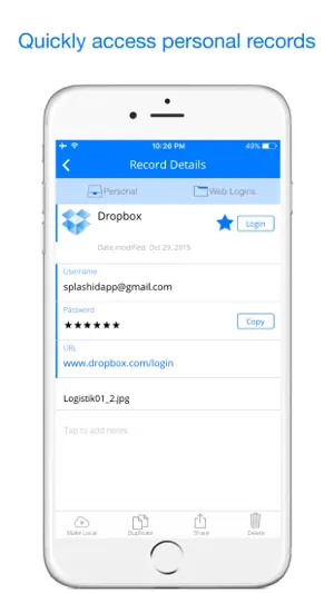 SplashID Safe Password Manager screenshot 2