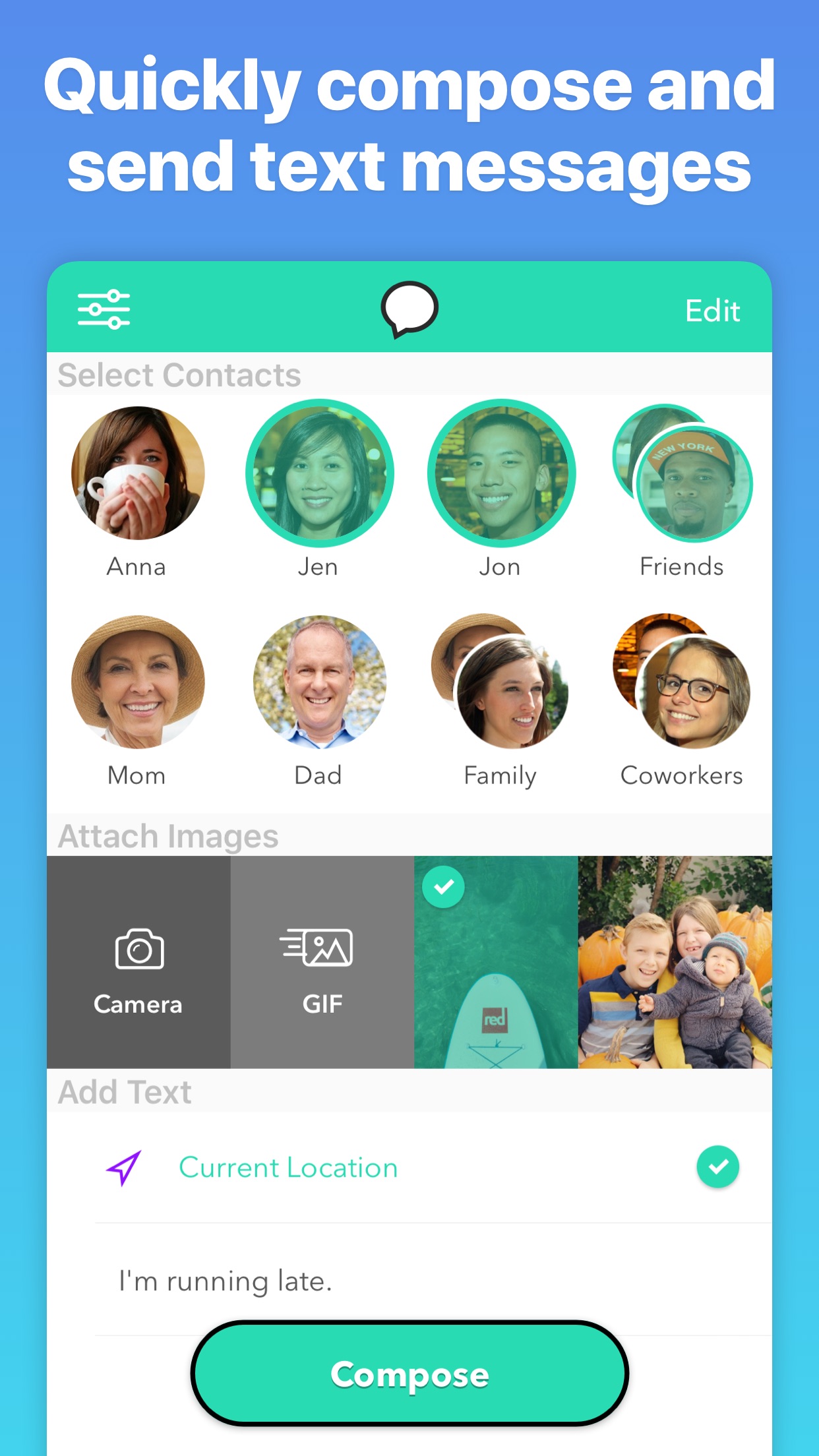 Screenshot do app Group Text+