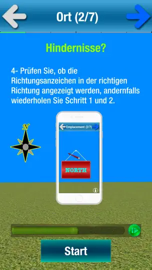 Screenshot von SatCatchr Parabolantenne Setup auf dem iPhone 4