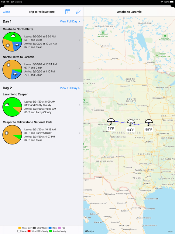 MyTrip Forecasts iPad screenshot 3 - Travel app