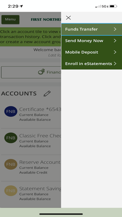 First Northern Mobile Banking Screenshot