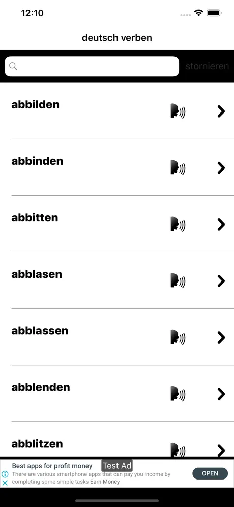 deutsch verben offline
