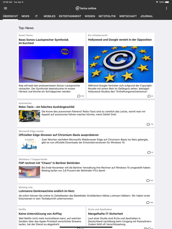 Screenshot #4 pour heise online | IT-News