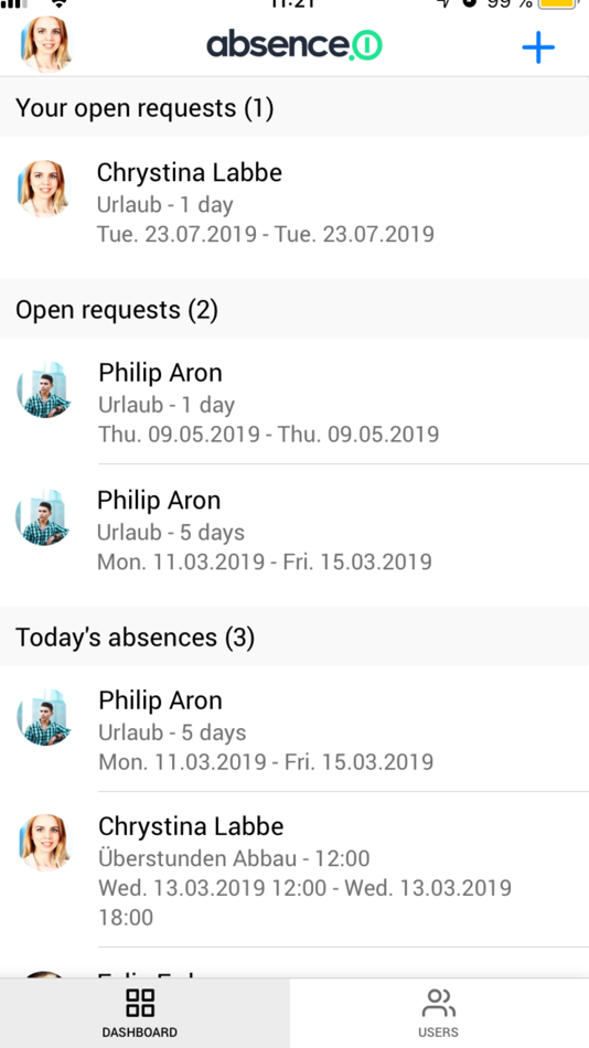 #2. absence.io (iOS) By: absence.io GmbH