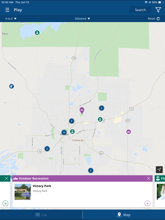 Visit Webster Parish! iPad screenshot 4 - Travel app