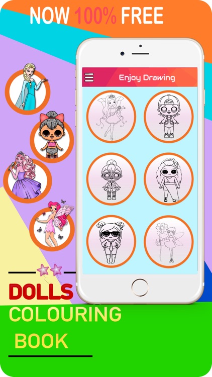 Dolls Colouring Book