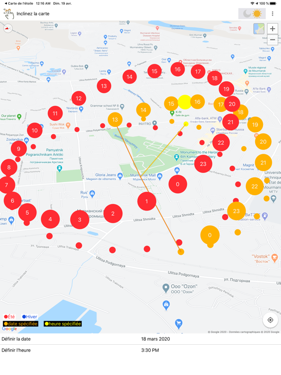 La trajectoire du soleil iPad screenshot 5