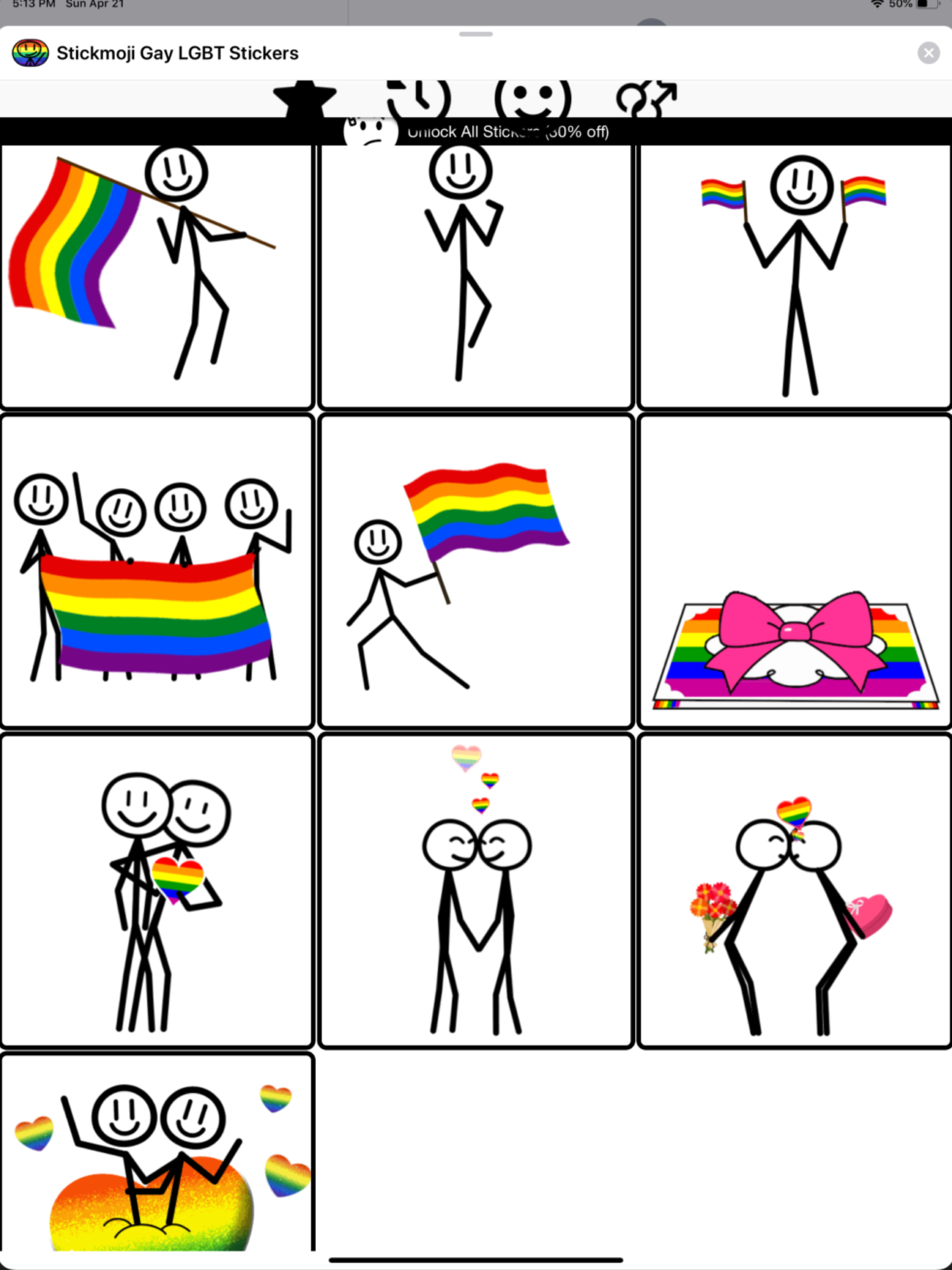 Stickmoji Gay LGBT Stickers