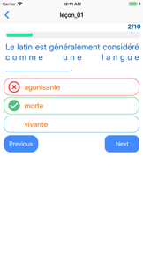 French Grammar Test screenshot