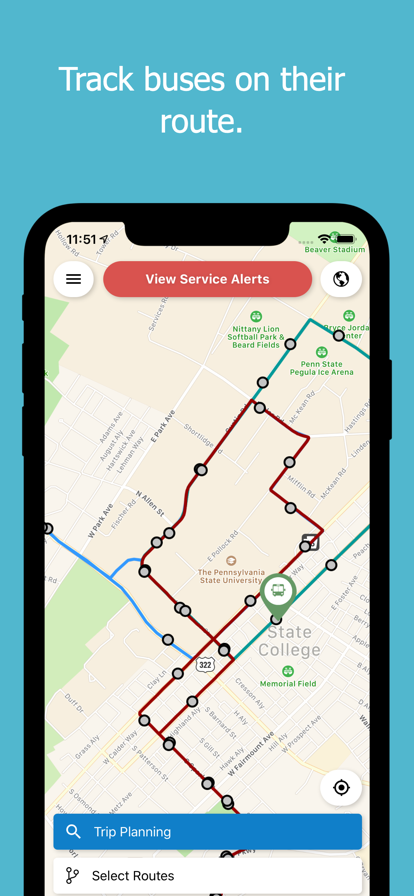 myStop Mobile Screenshots