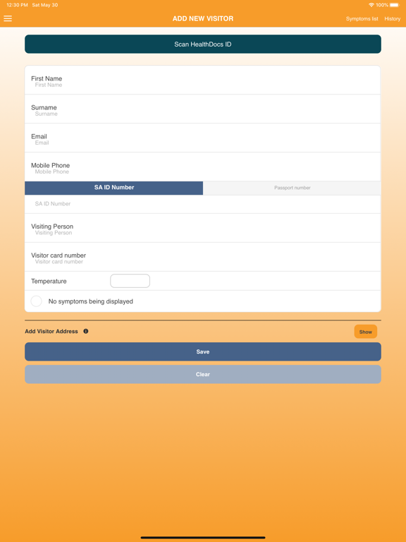 HealthDocs Easy Access iPad screenshot