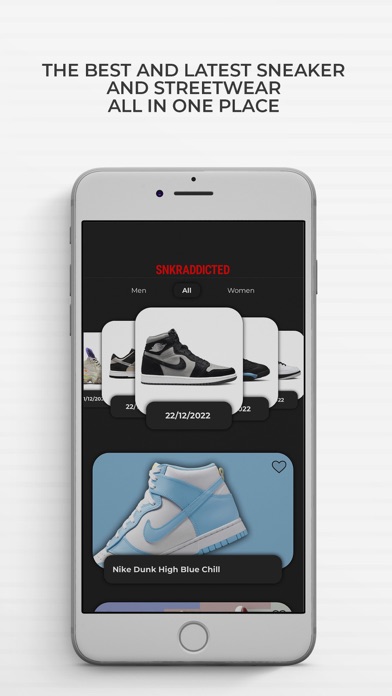 SNKRADDICTED – Sneaker App Screenshot