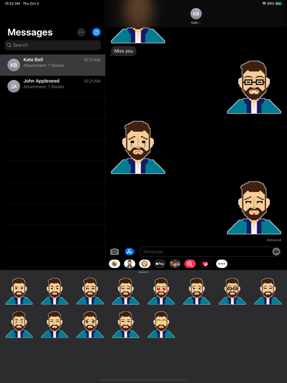 Pixel Beard iPad screenshot 4 - Stickers app