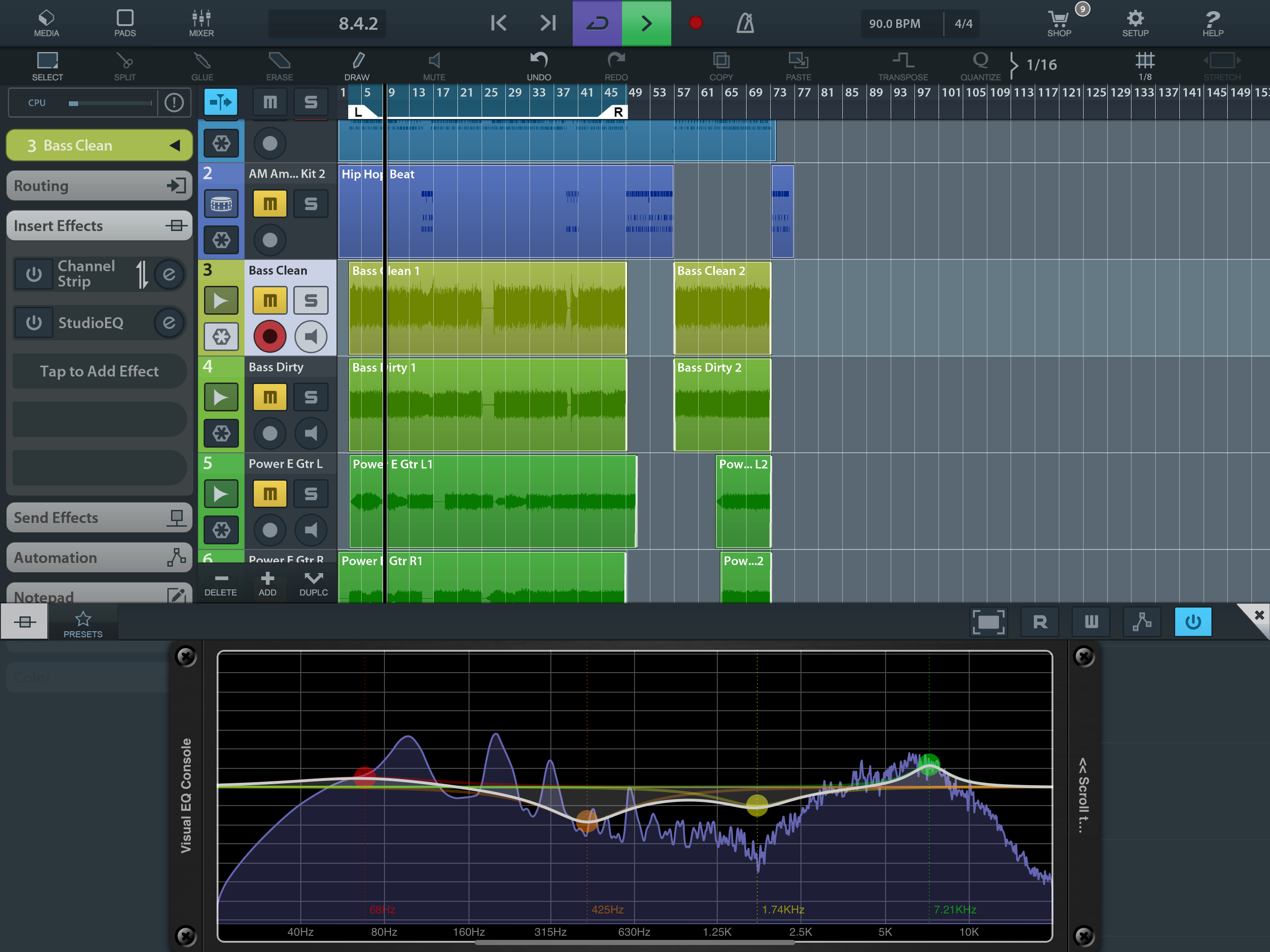 Visual EQ Console AUv3 Plugin