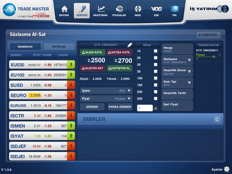 İşYatırım TradeMaster for iPad