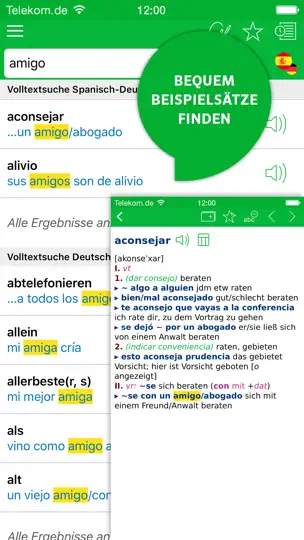Screenshot von Wörterbuch Spanisch auf dem iPhone 2