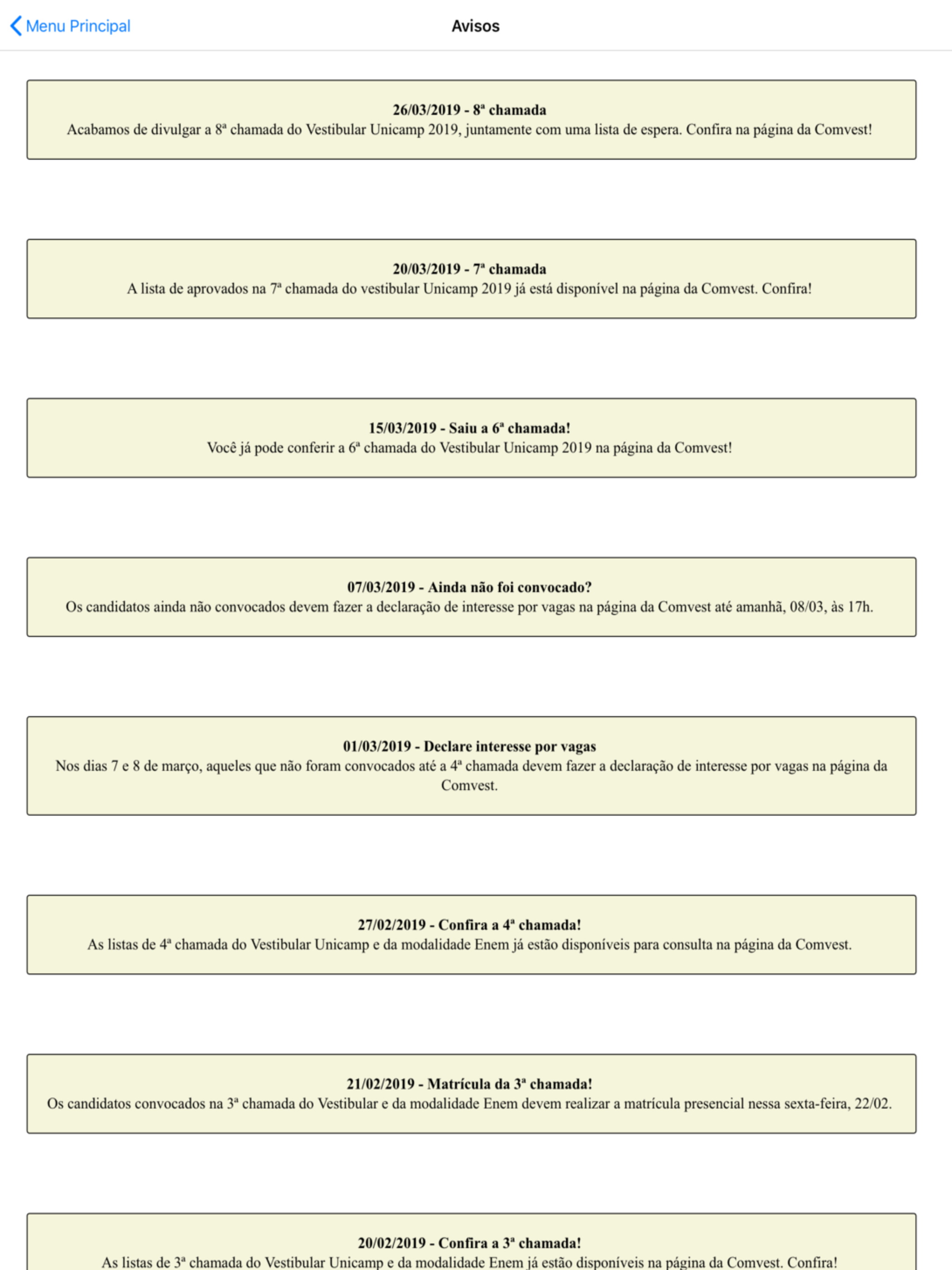 Vestibular Unicamp