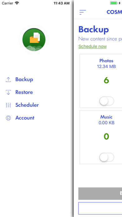 COSMOTE File Backup Screenshot