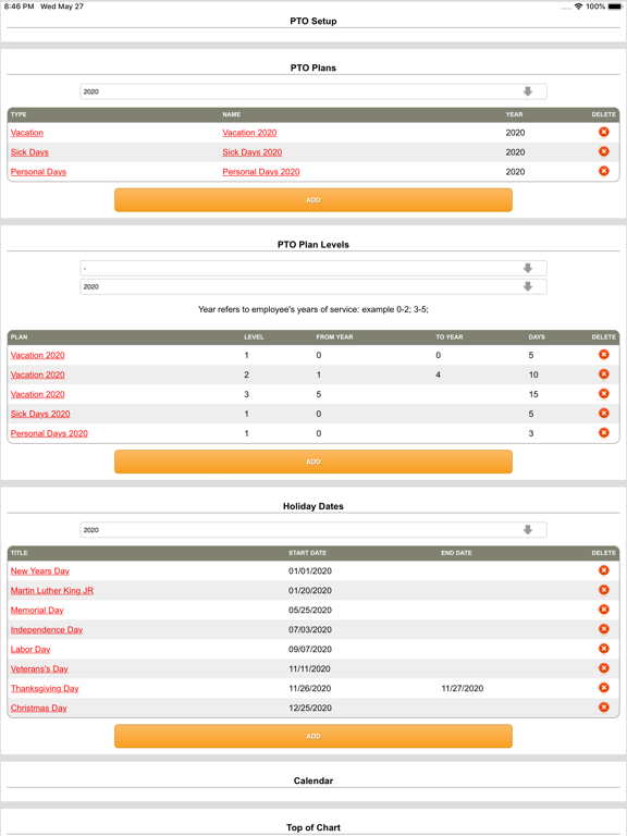 MobileHR iPad screenshot 2 - Business app