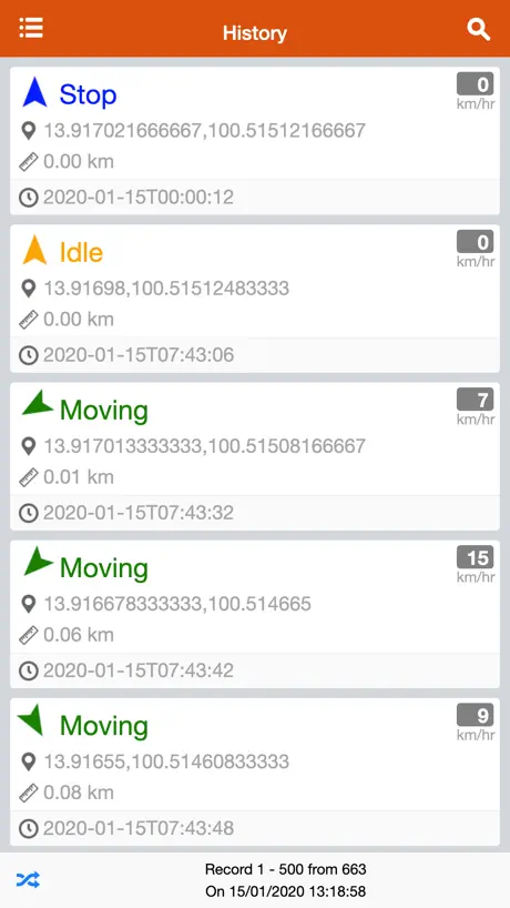 Tracking touch