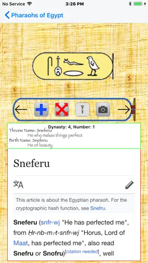 Captura de pantalla de Pharaohs Of Egypt en iPhone 4