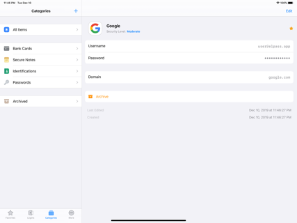 Elpass screenshot 8
