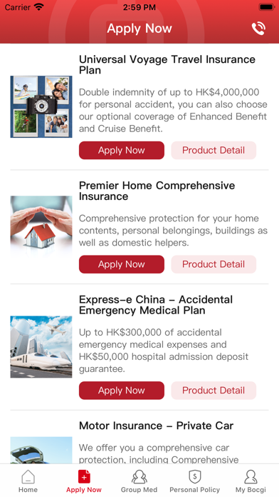Bank of China Group Ins Co Ltd Screenshot