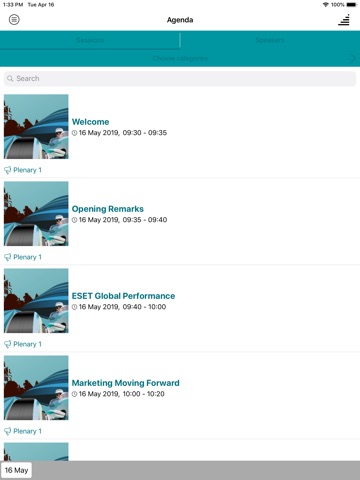 ESET UK Partner Conference '19 iPad screenshot